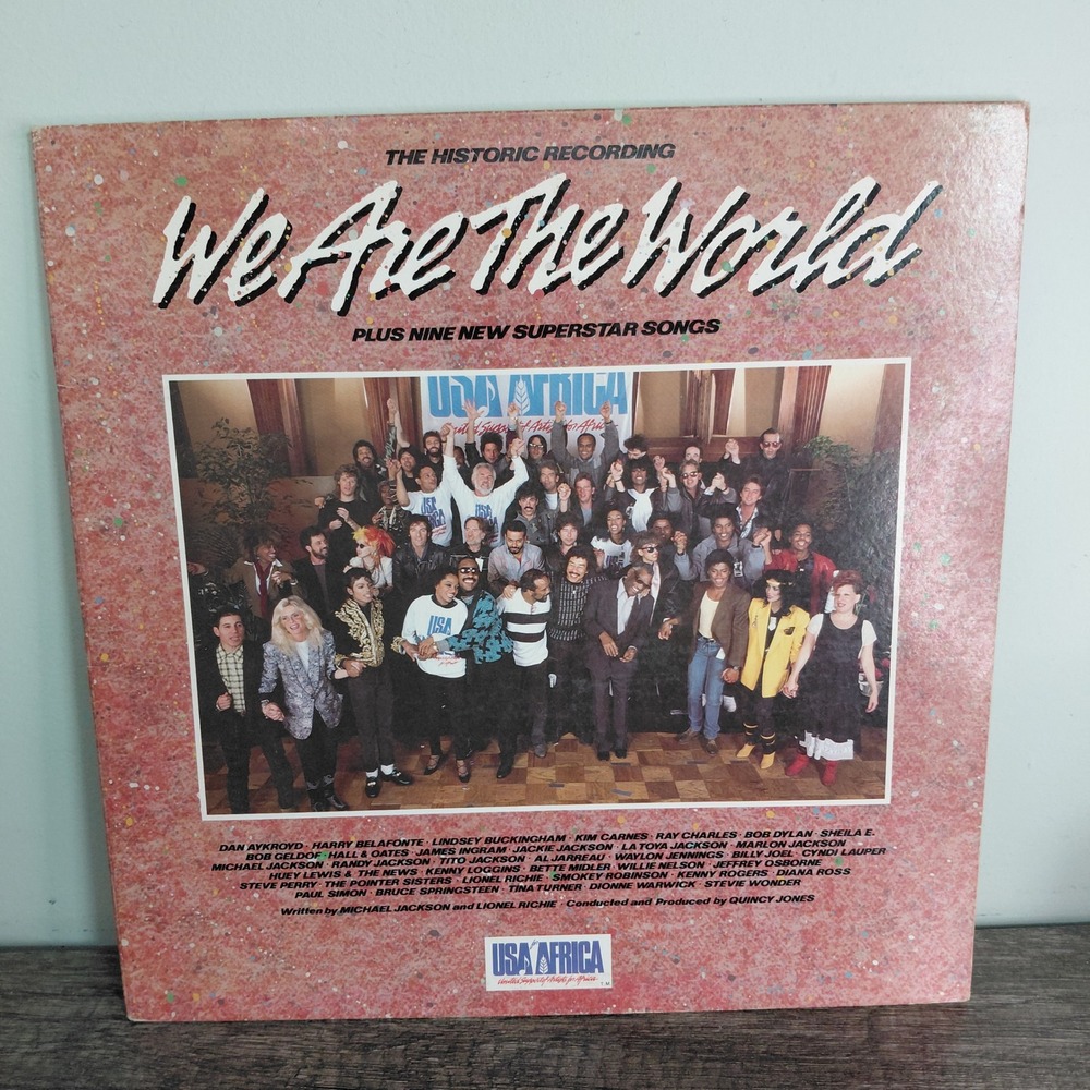 USA For Africa We Are The World Vinyl LP 1985 Columbia USA 40043 Michael Jackson